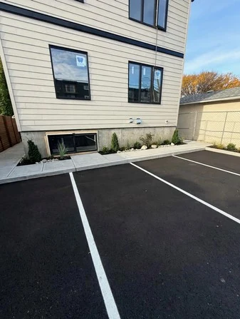 Rendering of paved parking beside the residence